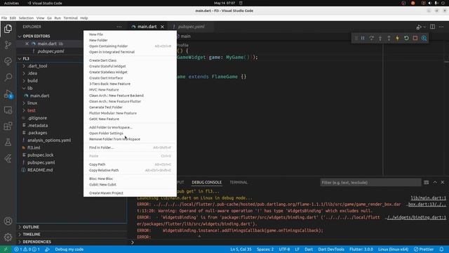Flutter 3 and Flame 1.1.1 with Dart 2.17 - Ignore Warnings and Go Forward смотреть онлайн