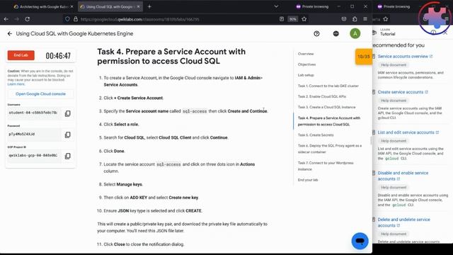 Using Cloud SQL with Google Kubernetes Engine (Qwiklabs Walkthrough) смотреть онлайн