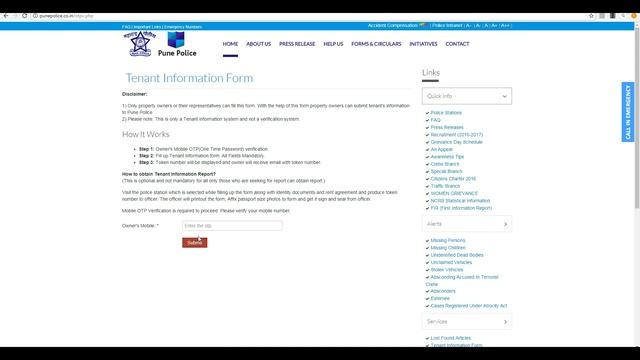 Online Tenant Information I किरायेदार की जानकारी ऑनलाईन पुलिस को कैसे दे? смотреть онлайн