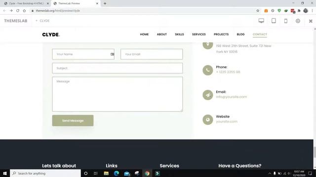 Clyde: Free Bootstrap 4 HTML5 Responsive Portfolio Website Template смотреть онлайн