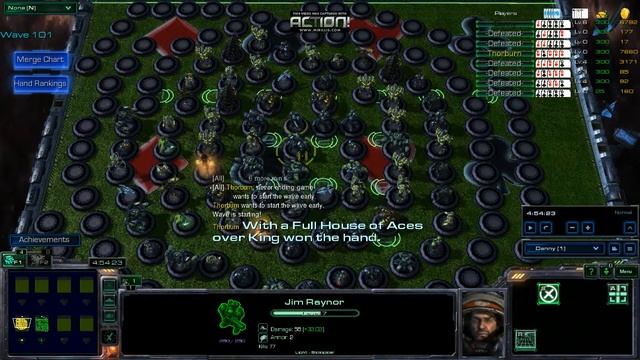 StarCraft 2 Poker Defense LvL 102 ThorBurn beat the game смотреть онлайн