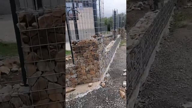 Забор из габионов. смотреть онлайн