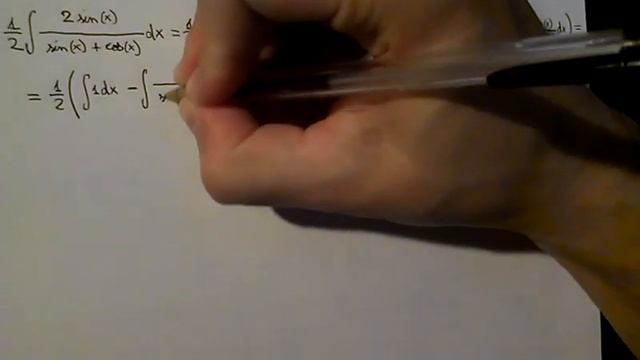 Integral of sin(x)/(sin(x)+cos(x)) (substitution) смотреть онлайн