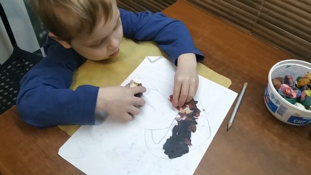 Картина из пластилина (развивающие игры для детей, лепка, аппликации) смотреть онлайн