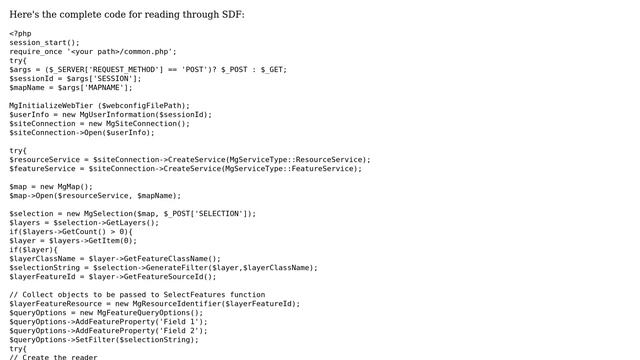 GIS: How to read Autodesk Spatial Data File (.SDF) in PHP? (2 Solutions!!) смотреть онлайн