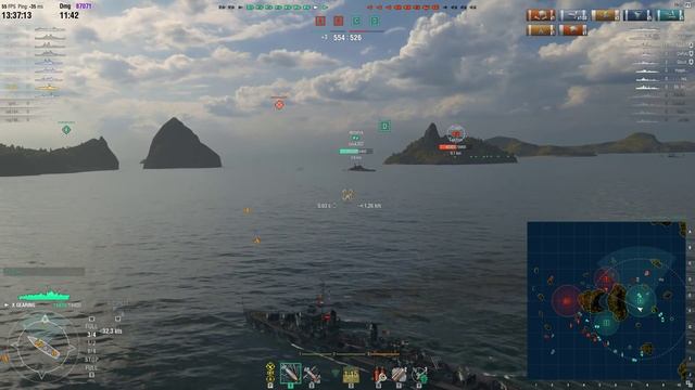 World of Warships - The Gunboat Gearing - TheGreyBaron's 187K damage, 3.3k BExp Battle смотреть онлайн