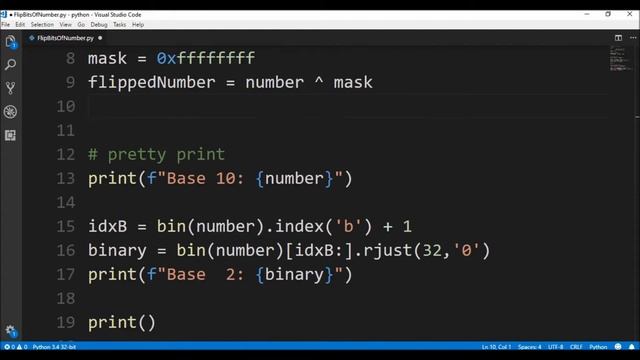 bitwise op flip bits in python ? смотреть онлайн