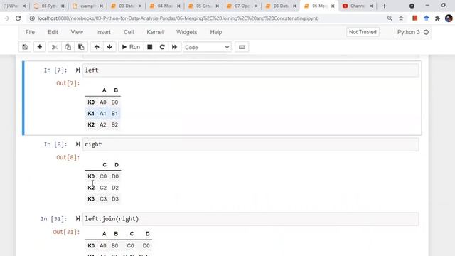Pandas 3: Merging, Joining, Concatenating смотреть онлайн