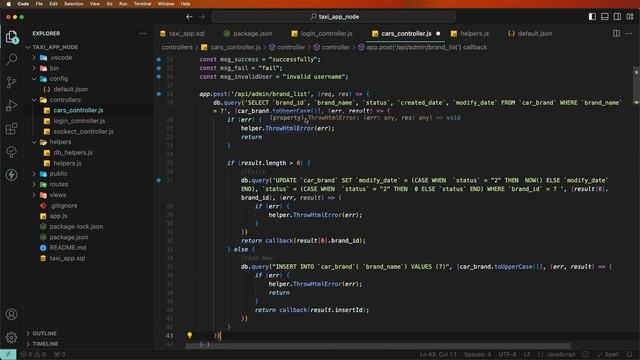 #2 Creating a Taxi Driver & User App: Node.js Express & MySQL Admin Car Management REST API смотреть онлайн