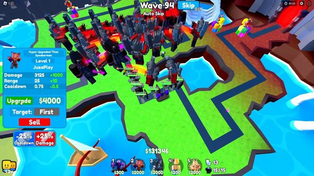 С ЛЕГКОСТЬЮ С ДРУГОМ ПРОШЛИ 104 ВОЛНЫ ПРОТИВ СКИБИДИ ТУАЛЕТОВ В Skibidi Tower Defense РОБЛОКС ! смотреть онлайн
