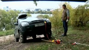 Переносная лебедка Стократ\Stokrat для автомобиля и снегохода