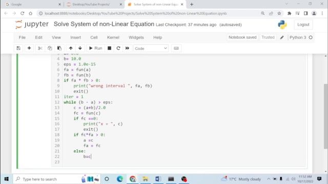 How to code Bisection Method using python| python is Easy| python tutorial смотреть онлайн
