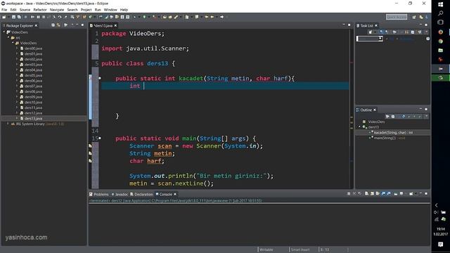 JAVA - 13 - metotlarda string ve char değişkenleri kullanmak смотреть онлайн