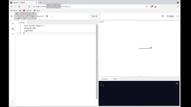 Making square in python (with turtle) using Replit | Coding | Replit | Tips, tricks and more смотреть онлайн