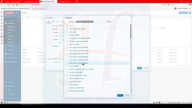 5-Add Cisco Switch to Zabbix via SNMP смотреть онлайн