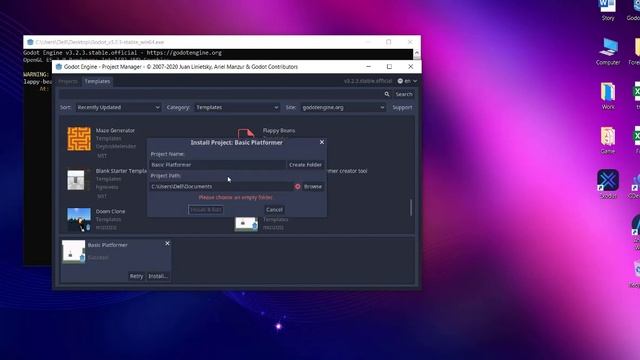 Godot Engine - How to Use Templates and Project Demos смотреть онлайн