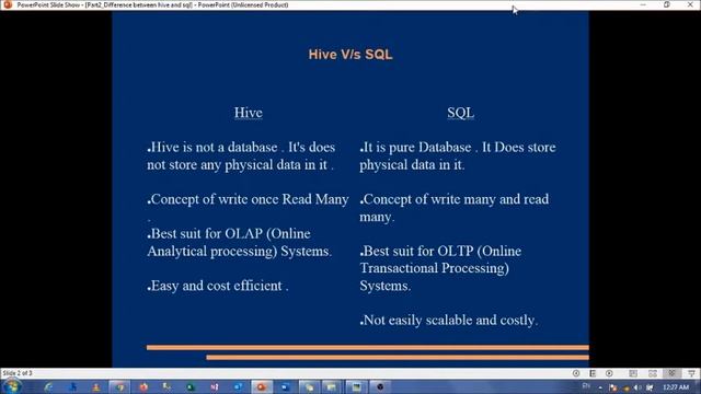 Part 2 Difference between SQL and Hive . From Basics to Advanced level with Example смотреть онлайн
