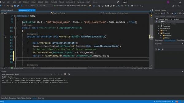 Xamarin Android in Visual Studio 2019 (C# ImageView Getting Started)