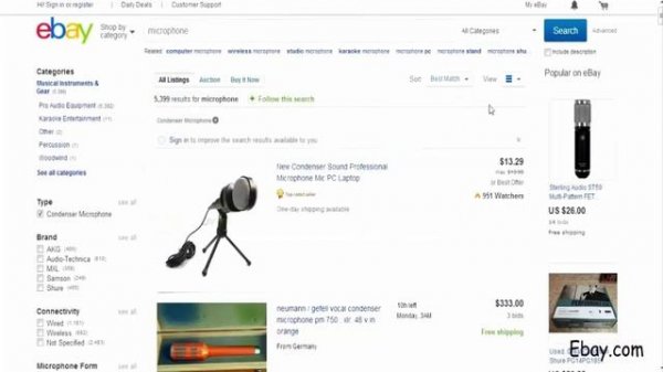 Как покупать на Ebay com (How to buy on Ebay com)