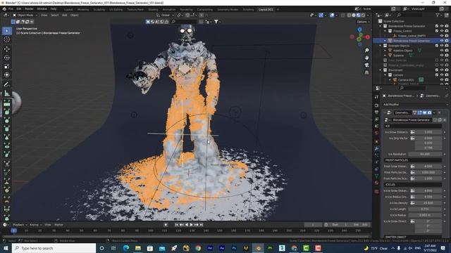 آموزش بلندر , آموزش ساخت افکت یخ زدگی , Freeze Generator Setup for Geometrynodes in blender смотреть онлайн