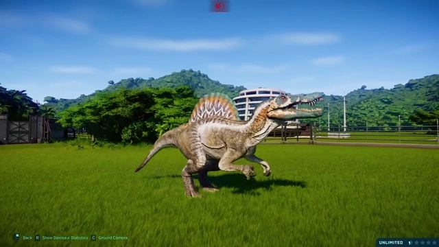 Jurassic World Evolution T Rex & Spinosaurus Breakout & Fight - Dinosaurs Fighting смотреть онлайн
