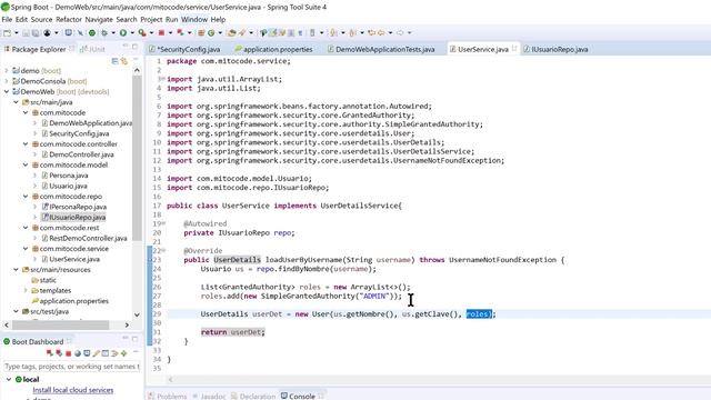 Curso #SpringBoot - 10 Spring Security Base Datos смотреть онлайн