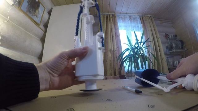 Арматура смывного бачка унитаза 2-х кнопочная. Регулировка, настройка. смотреть онлайн