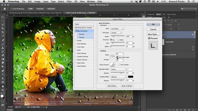 How to Create Raindrops on a Frosted Window in Photoshop смотреть онлайн