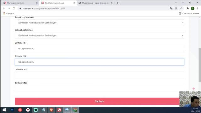 Domen Va Hostingni Bir Biriga Bog'lash! Ns-server Yoki Name-serverlarini Bog'lash!