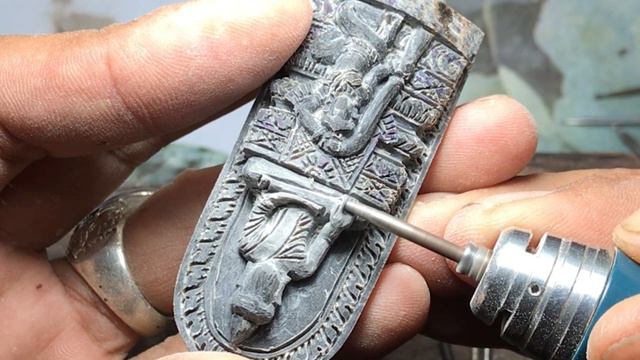 Wood carving-Woodworking Art- Woodturning. How to learn carving Enlightened Buddha from buffalo hor смотреть онлайн