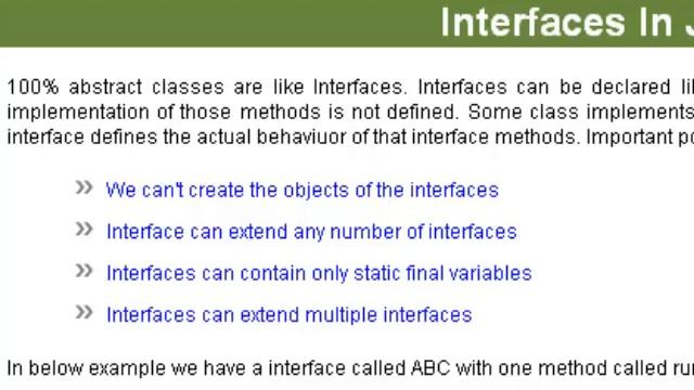 Interfaces in java смотреть онлайн