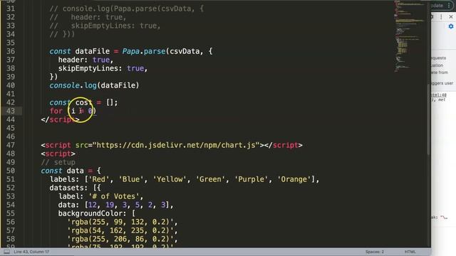 How to Parse CSV String in Javascript with Papaparse JS and Chart JS смотреть онлайн