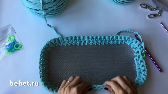 Сумка-торба из трикотажной пряжи. Мастер-класс. Tutorial with subtitles смотреть онлайн