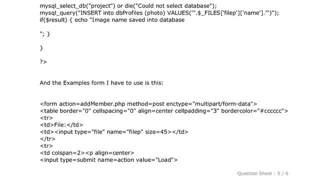 MySQL : How to store file name in database, with other info while uploading image to server using P смотреть онлайн