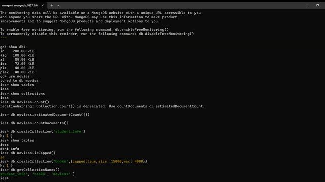 Basic MongoDB Commands #mongodb #basiccommands #students смотреть онлайн
