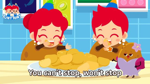 🥔Potato Chips Song | Potato Dance | Food Songs for Kids | Silly Songs | Preschool Songs | JunyTony смотреть онлайн