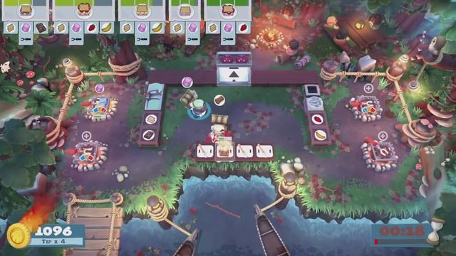 Overcooked! 2 Campfire Cook Off Speed run (2 player co-op) смотреть онлайн