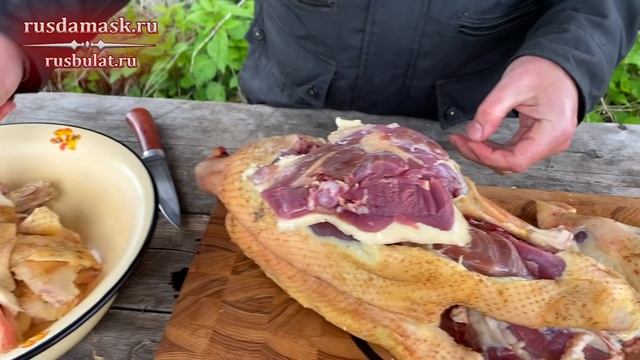 Как разделать гуся безотходно? Мой совет как приготовить гуся. Очень быстро и вкусно. Домашний гусь смотреть онлайн