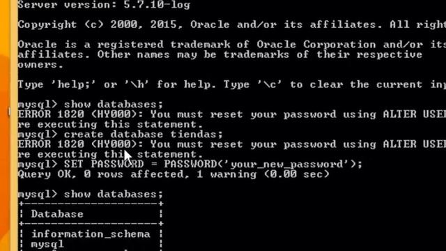 SOLUCION MYSQL NO PERMITE PONER CONTRASEÑA & ERROR 1820 & RECOMENDADO смотреть онлайн