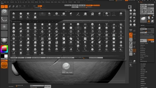 Zbrush - metall texture смотреть онлайн