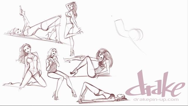 Interactive Pin-up process by Drake смотреть онлайн