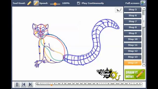 How to draw a Lemur смотреть онлайн
