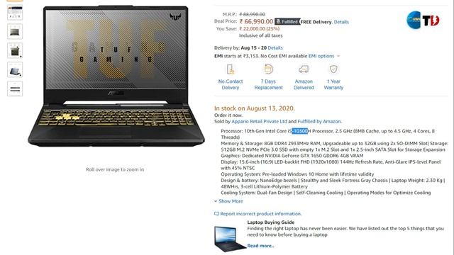 Asus TUF F15 Launched ? Is it worth Buying? Asus TuF F15 | Intel Core i5 10300H смотреть онлайн