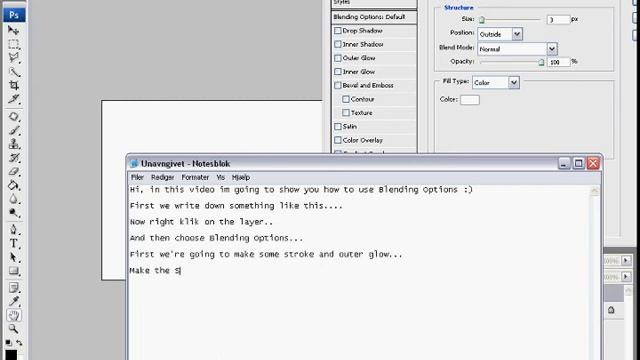 Adobe Photoshop CS3 Blending Options Tutorial step 1 смотреть онлайн