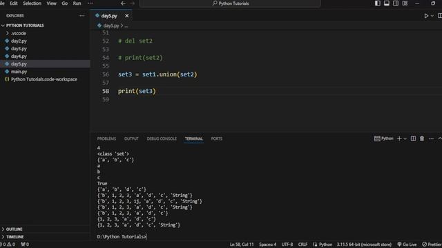Python Day 5 Sets and Methods: A Comprehensive Guide for Beginners смотреть онлайн