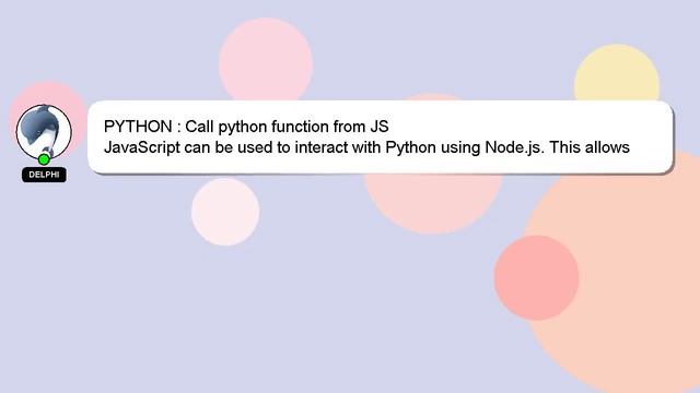 PYTHON : Call python function from JS смотреть онлайн