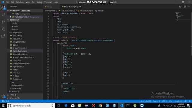 FlatList in react native in Hindi part 1. смотреть онлайн