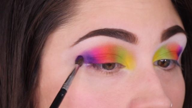 Beginners Eye Makeup Rainbow Eye Makeup | Beautybyjosiek | Neon Eye Makeup Tutorial смотреть онлайн