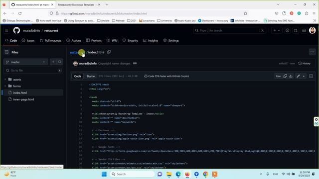 How to Upload restaurent website or personal website in github page смотреть онлайн