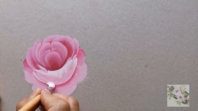 Russian Folk Art  A Rose2 Zhostovo Style